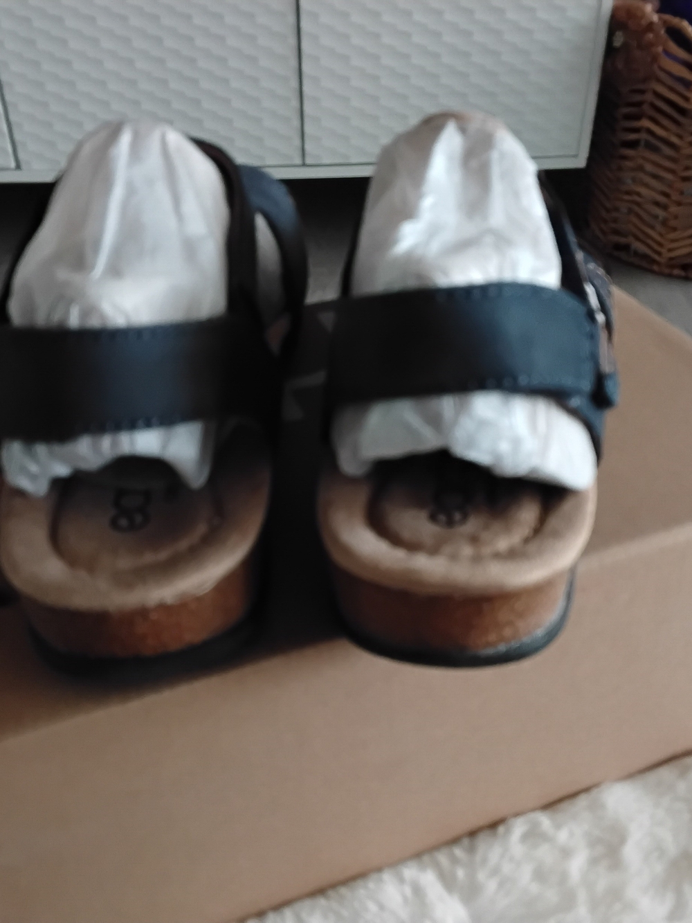 Earth Navy Closed-Toe Women's Sandals - Picture 3 of 5